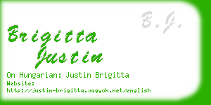 brigitta justin business card